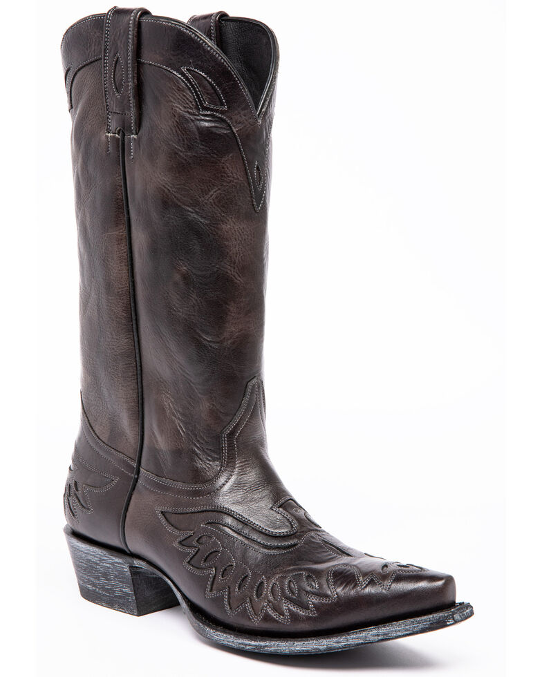 Moonshine Spirit Men's Lardin Western Boots - Snip Toe, Black, hi-res