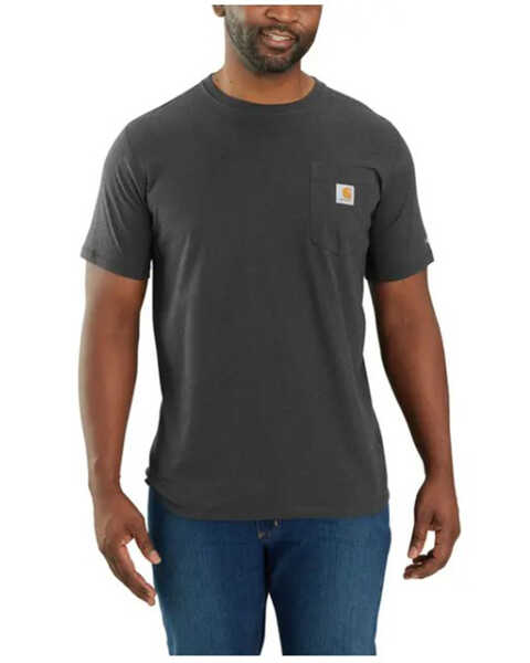 Carhartt Men's Force Relaxed Fit Midweight Short Sleeve Pocket T-Shirt, Grey, hi-res