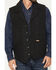 Image #3 - Panhandle Slim Men's Montana Wool Button-Down Vest, Black, hi-res