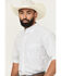 Image #2 - Ariat Men's Shawn Geo Print Short Sleeve Button-Down Western Shirt, White, hi-res