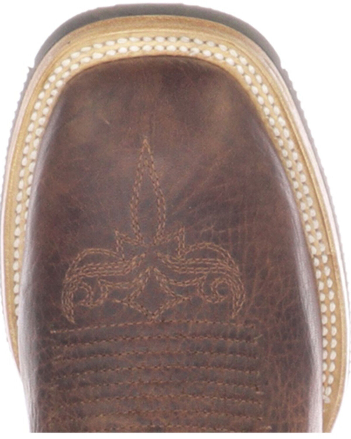 Image #6 - Lucchese Women's Ruth Cowhide Leather Western Boot - Square Toe, Chocolate, hi-res