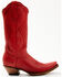 Image #2 - Planet Cowboy Women's It's All Red To Me Leather Western Boot - Snip Toe , Red, hi-res