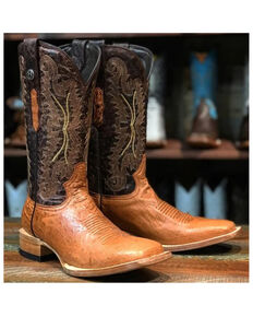 Tanner Mark Men's Bosque Western Boots - Square Toe, Brandy Brown, hi-res
