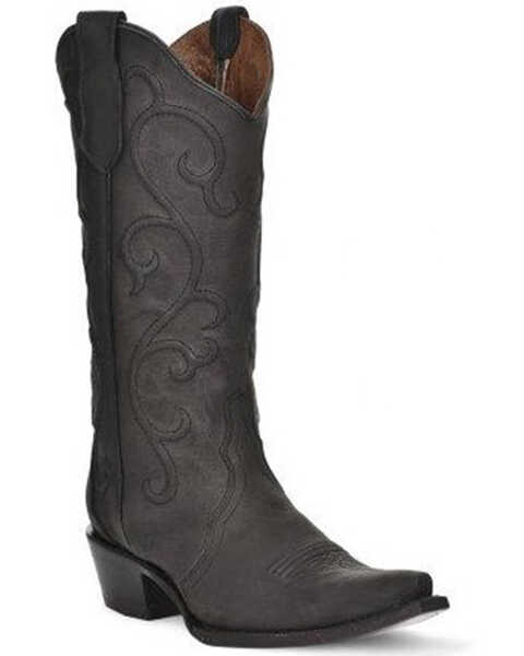 Circle G Women's Western Boots - Snip Toe, Black, hi-res