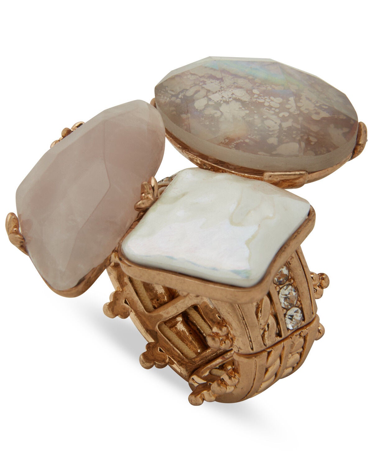 Lainey Wilson Women's Cluster Stone Ring, Gold, hi-res