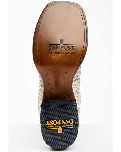 Image #7 - Dan Post Men's Natural Back Cut Python Exotic Western Boots - Broad Square Toe , Multi, hi-res