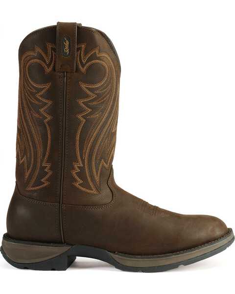 Image #2 - Durango Rebel Men's Pull On Western Performance Boots - Round Toe, Chocolate, hi-res