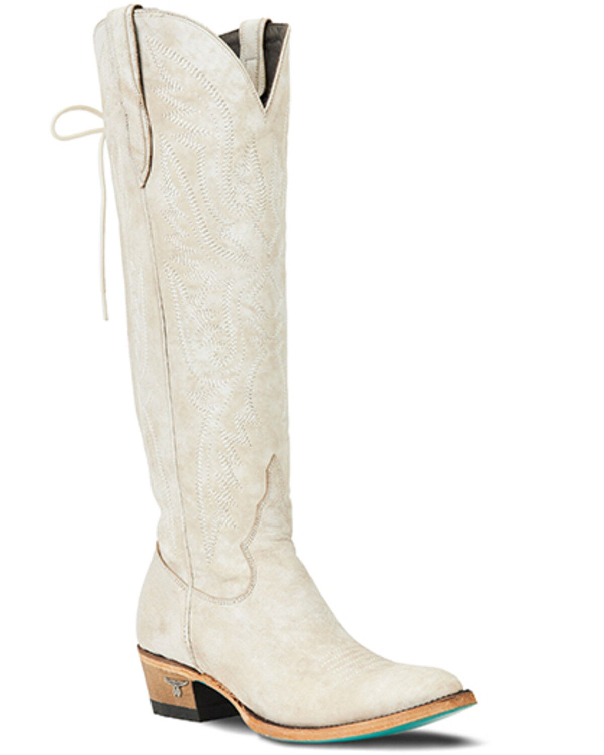 Image #1 - Lane Women's Monica Tall Western Boots - Round Toe, Ivory, hi-res