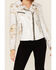 Image #3 - Any Old Iron Women's Sequined Moto Jacket, White, hi-res