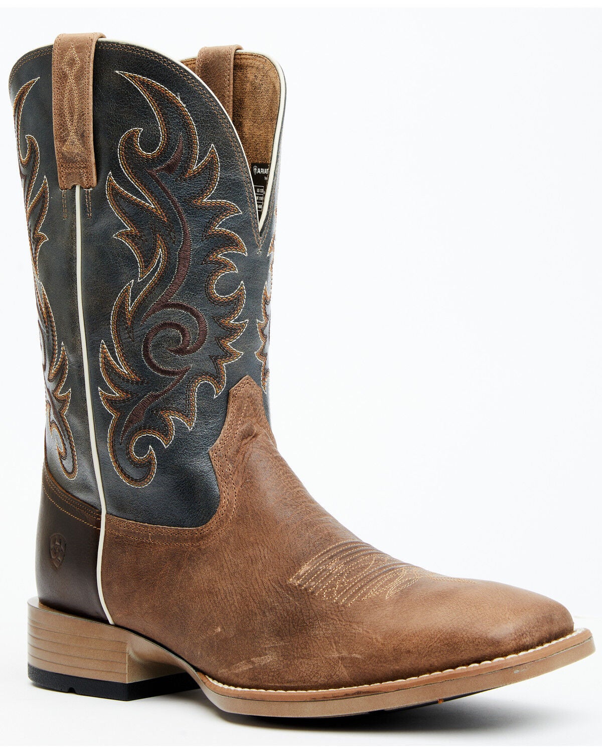 Ariat Men's Lasco Ultra Light Western Performance Boots - Broad Square Toe, Beige, hi-res