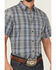 Image #3 - Cody James Men's Nevada Plaid Print Short Sleeve Button-Down Stretch Western Shirt, Blue, hi-res