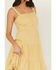 Image #3 - Miss Me Women's Eyelet Tiered Mini Dress, Yellow, hi-res