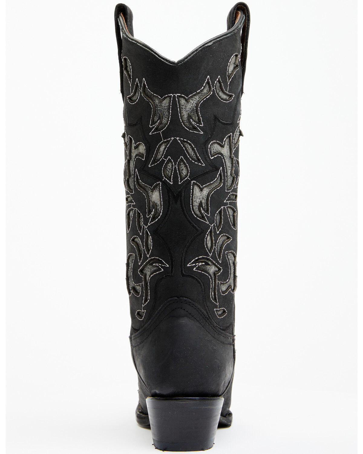 Image #5 - Circle G Women's Inlay Western Boots - Snip Toe, Black/grey, hi-res