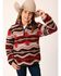 Image #1 - Roper Girls' Southwestern Print Fuzzy Polar Fleece Pullover, Multi, hi-res