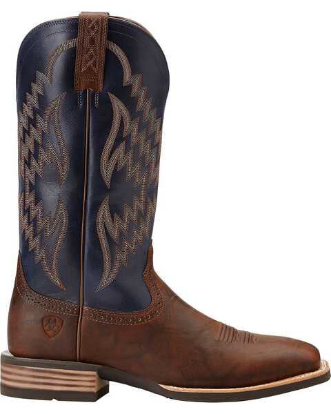 Image #7 - Ariat Men's Tycoon Western Performance Boots - Broad Square Toe, Brown, hi-res