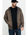 Ariat Men's Rebar Cold Weather Reversible Zip Work Hooded Sweatshirt - Big & Tall, Bark, hi-res