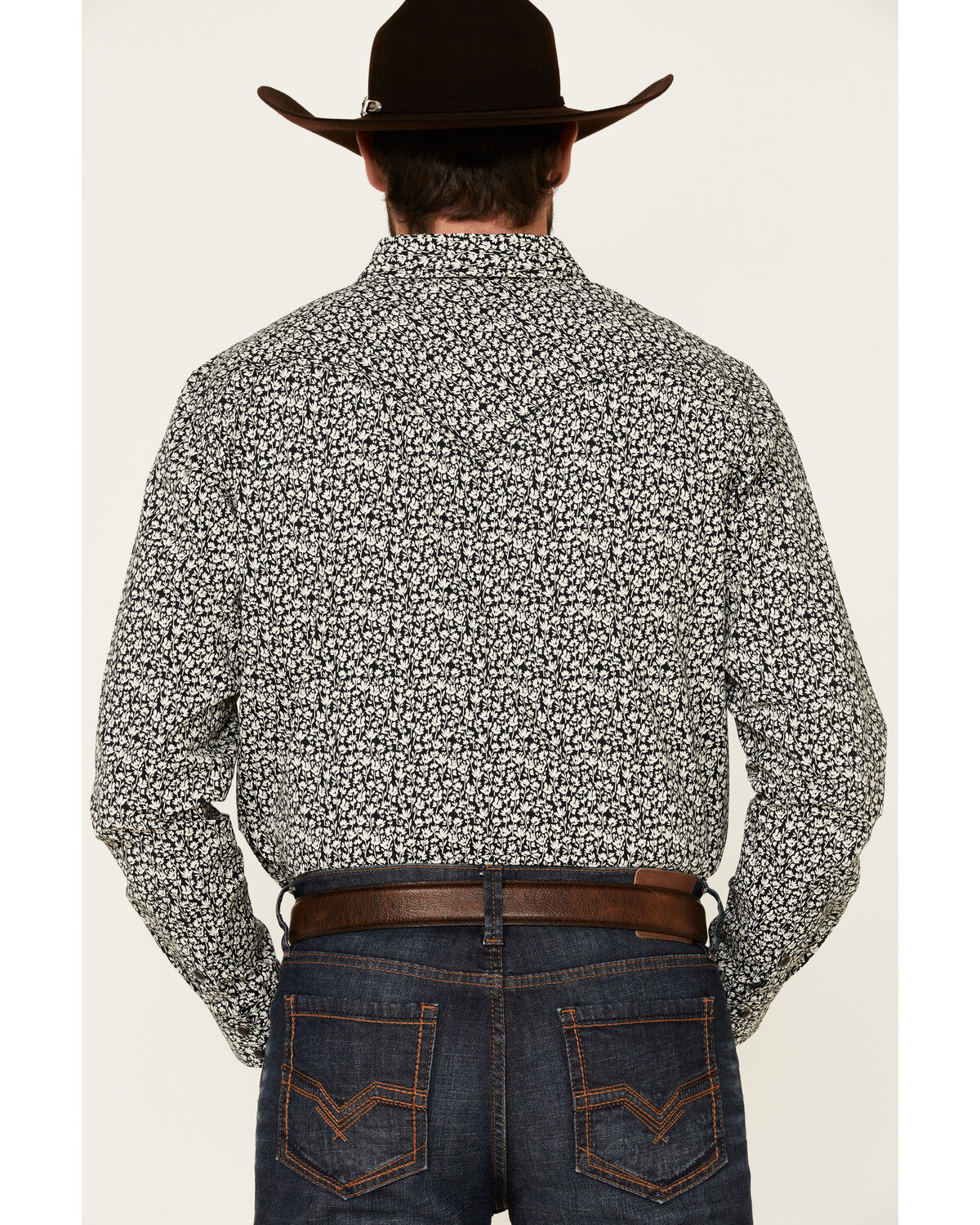 Image #4 - Cody James Men's Alyssum Floral Print Long Sleeve Snap Western Shirt, Black, hi-res