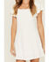 Image #3 - Originality Women's Emma Flutter Sleeve Tie Back Mini Dress, Off White, hi-res