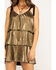 Image #4 - Show Me Your Mumu Women's Pleated Suarez Tie Mini Dress, Gold, hi-res