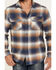 Image #3 - Pendleton Men's Burnside Plaid Print Long Sleeve Button-Down Flannel Shirt, Navy, hi-res