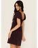 Image #4 - Originality Women's Emma Bow Mini Dress, Purple, hi-res