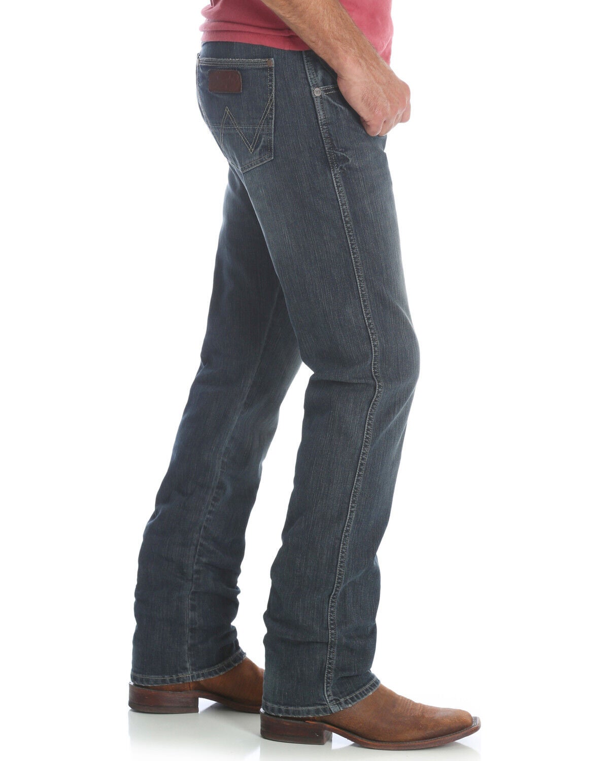 Image #2 - Wrangler Retro Men's Jerome Slim Straight Fit Jeans, Indigo, hi-res