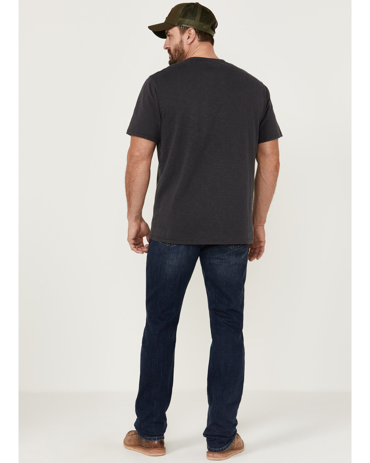 Image #3 - Brothers and Sons Men's Diamond Back Dark Wash Stretch Slim Straight Jeans, Dark Wash, hi-res