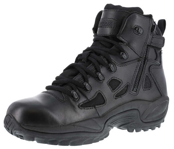 Image #2 - Reebok Men's Stealth 6" Lace-Up Work Boots - Soft Toe, Black, hi-res