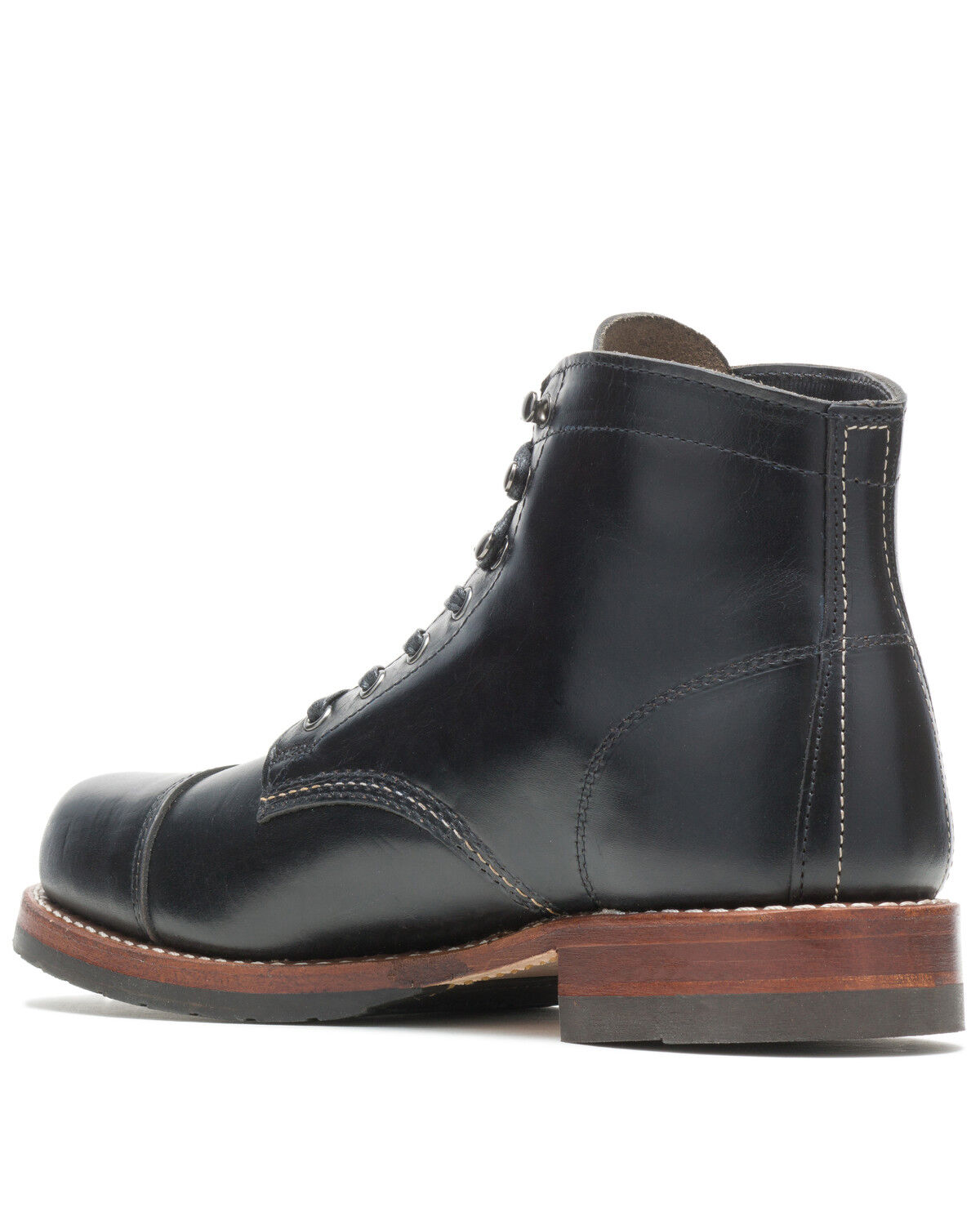 Image #3 - Wolverine Men's 1000 Mile Cap-Toe Work Boots - Soft Toe, Black, hi-res