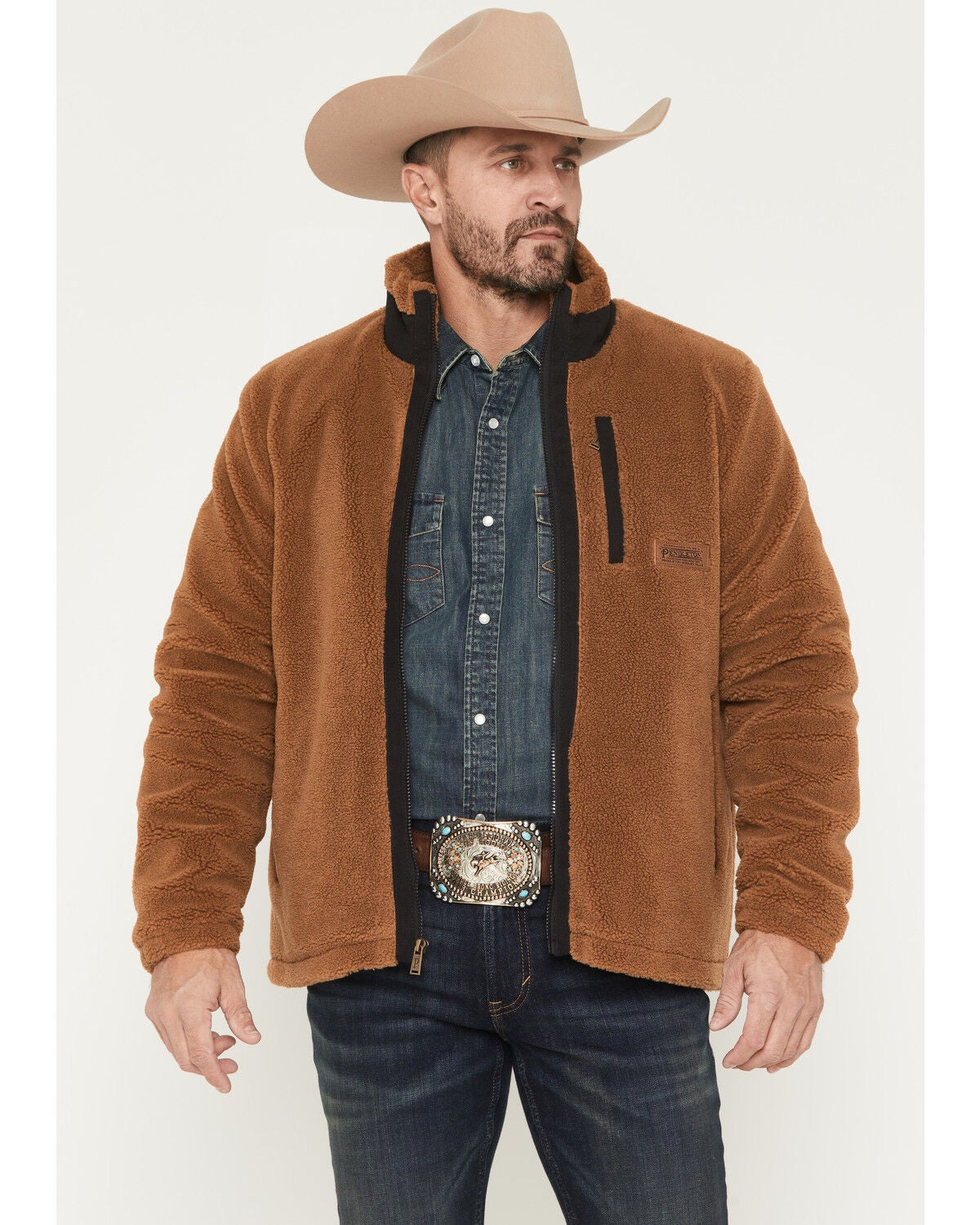 Image #1 - Pendleton Men's Tahuya Autumn StarBerber Jacket, Bronze, hi-res