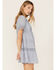 Image #3 - Jolt Women's Crochet Trim Tassel Short Sleeve Mini Dress, , hi-res