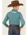 Image #4 - Wrangler Boys' Logo Sleeve Printed Long Sleeve Snap Western Shirt, Turquoise, hi-res