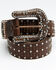 Shyanne Women's Triple Row Bling Belt, Brown, hi-res