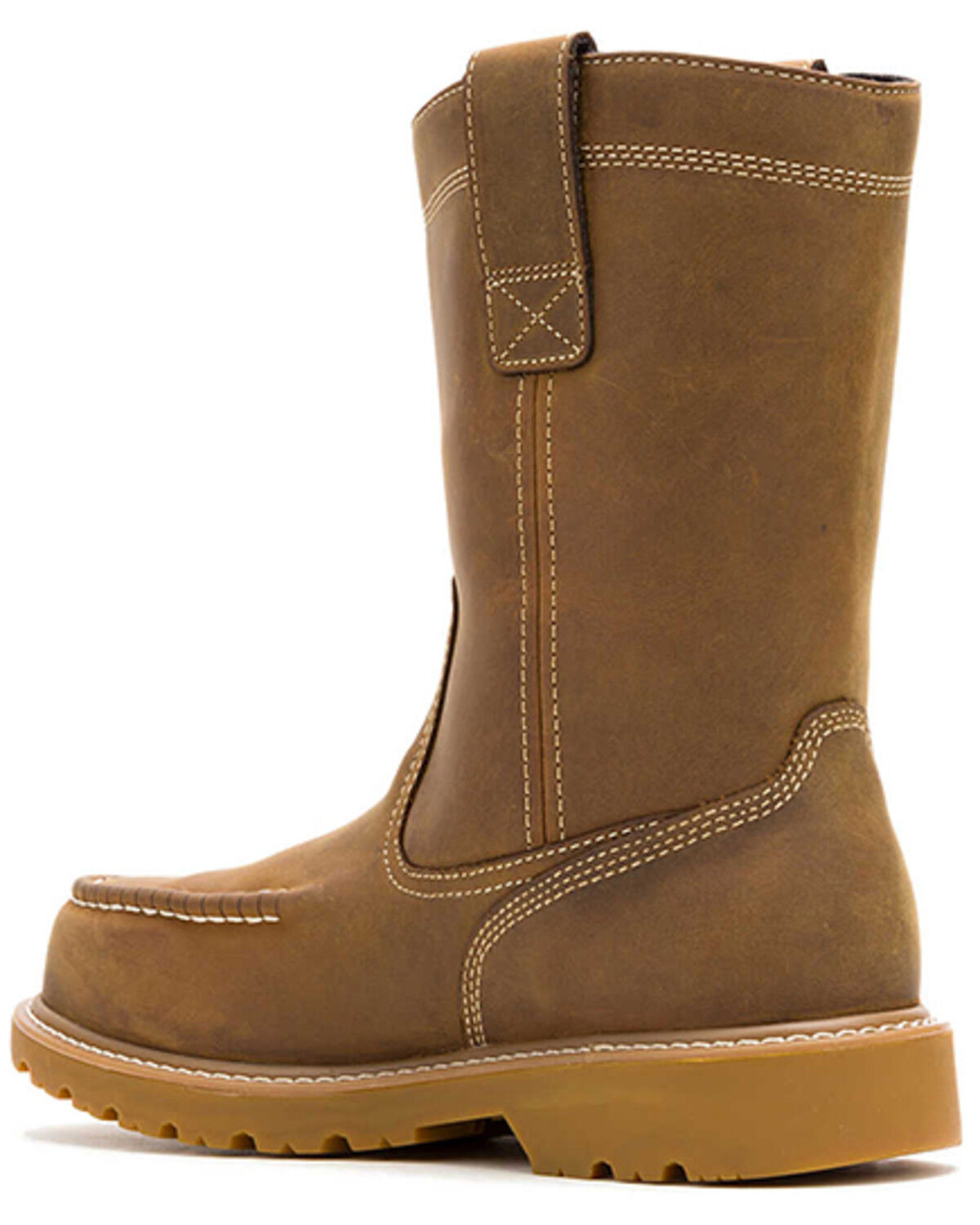 Image #3 - Wolverine Men's Floorhand Moc Wellington Work Boots - Steel Toe, Wheat, hi-res