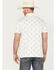 Image #4 - Rock & Roll Denim Men's Longhorn Print Short Sleeve Button-Down Polo, White, hi-res