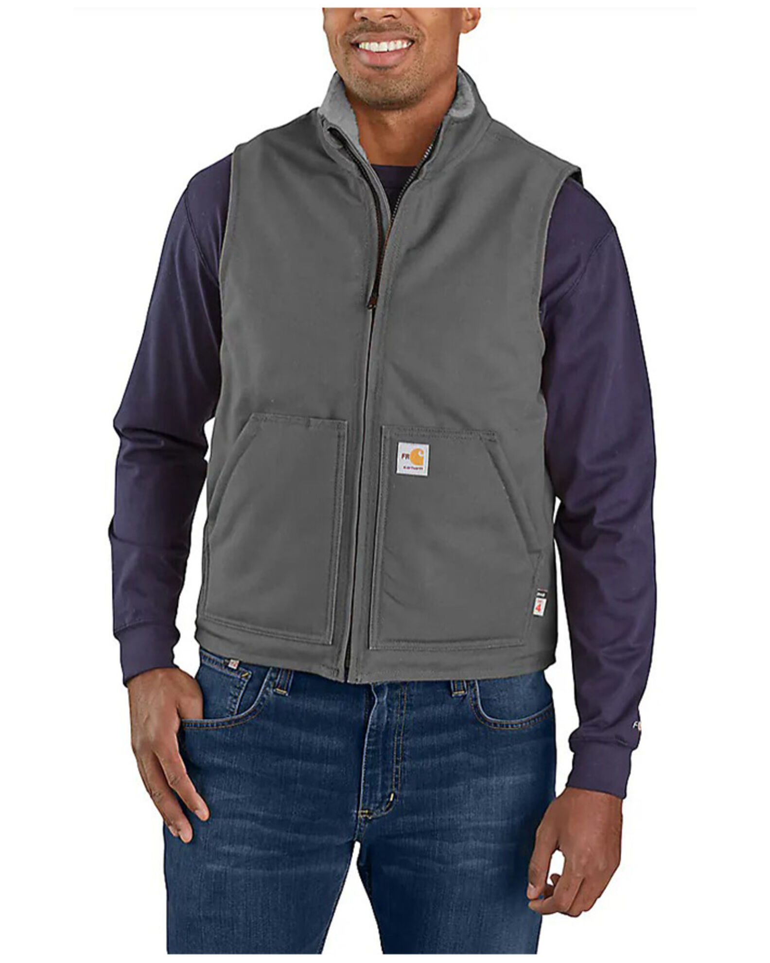 Carhartt Men s FR Duck Sherpa Lined Vest Country Outfitter