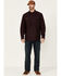 Image #2 - Hawx Men's FR Check Plaid Print Long Sleeve Button-Down Work Shirt, Wine, hi-res