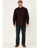 Image #2 - Hawx Men's FR Check Plaid Print Long Sleeve Button-Down Work Shirt , Wine, hi-res