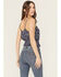 Image #4 - Rock & Roll Denim Women's Running Horses Sleeveless Button-Down Tank Top, Navy, hi-res
