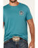 Image #4 - Rock & Roll Denim Men's Cowboy Skull Short Sleeve Graphic T-Shirt, Teal, hi-res