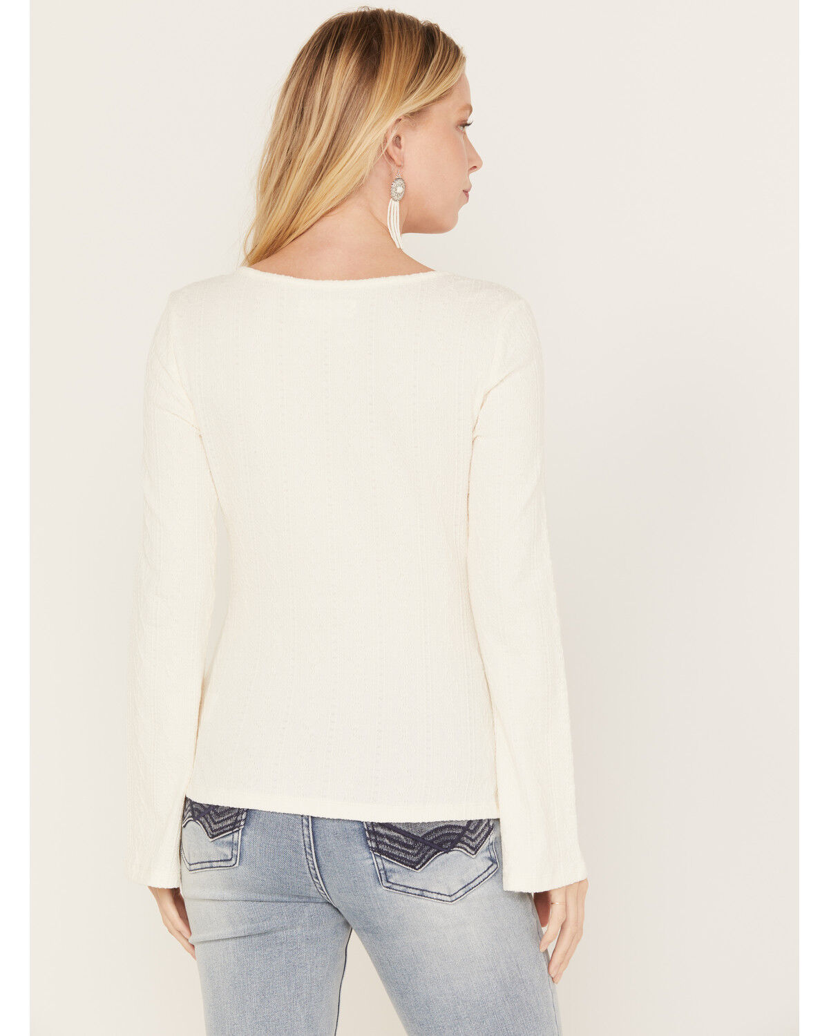 Image #4 - Idyllwind Women's Wade Long Sleeve Henley Shirt, Ivory, hi-res