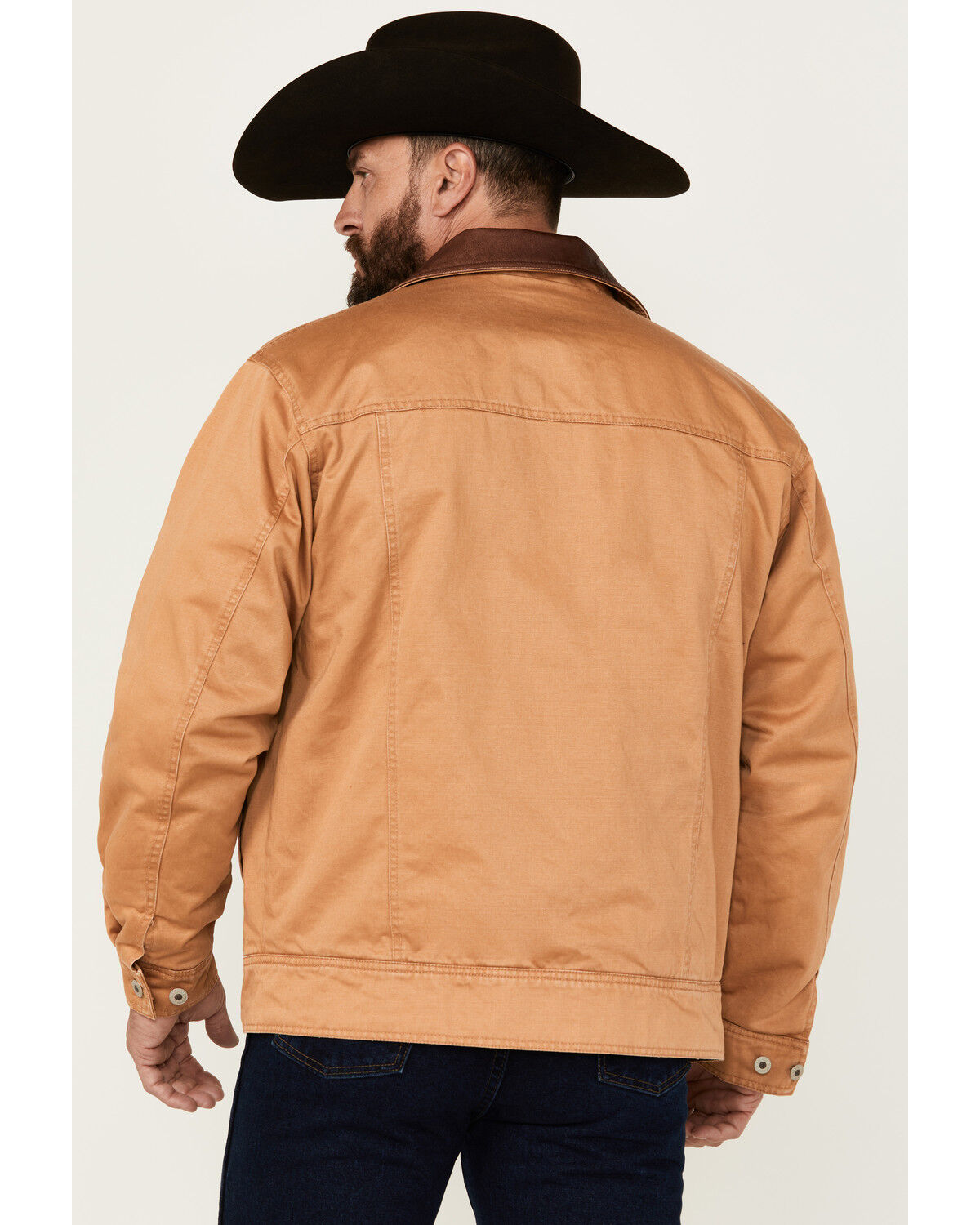 Image #4 - Resistol Men's Journey Solid Canvas Button-Down Jacket, Camel, hi-res