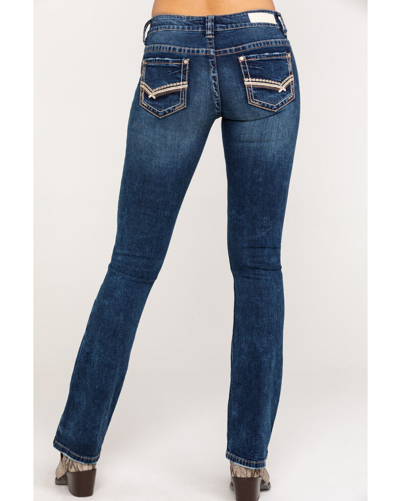 Rock & Roll Denim Women's Extra Stretch Medium Wash Rival Bootcut Jeans