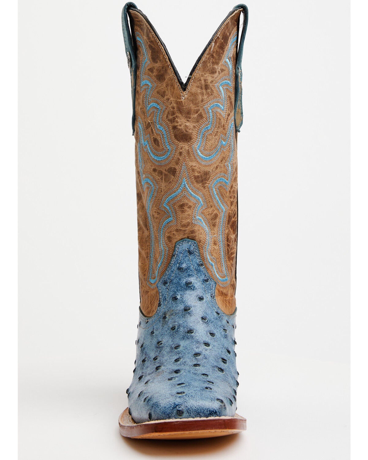 Image #4 - Tanner Mark Women's Bluebonnet Western Boots - Broad Square Toe, Blue, hi-res