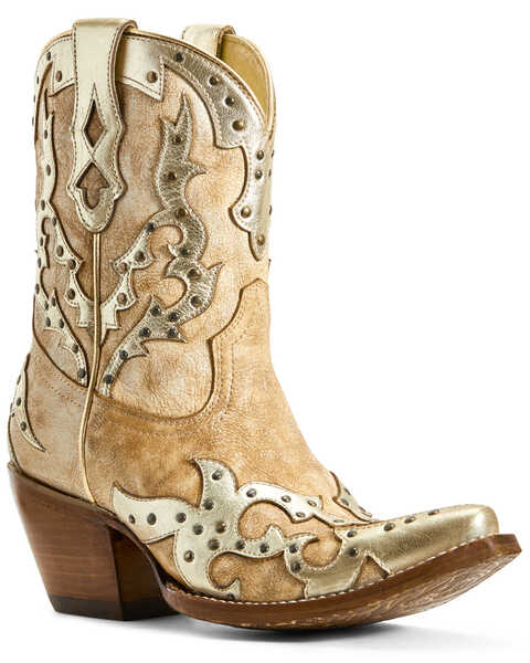Image #1 - Ariat Women's Sapphire Warm Stone Western Boots - Snip Toe, Beige/khaki, hi-res