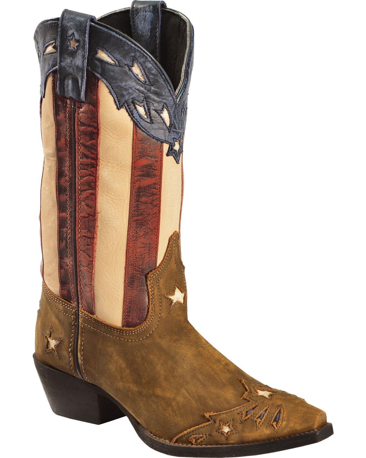 Image #1 - Laredo Women's Keyes Stars & Stripes Western Boots - Snip Toe, , hi-res