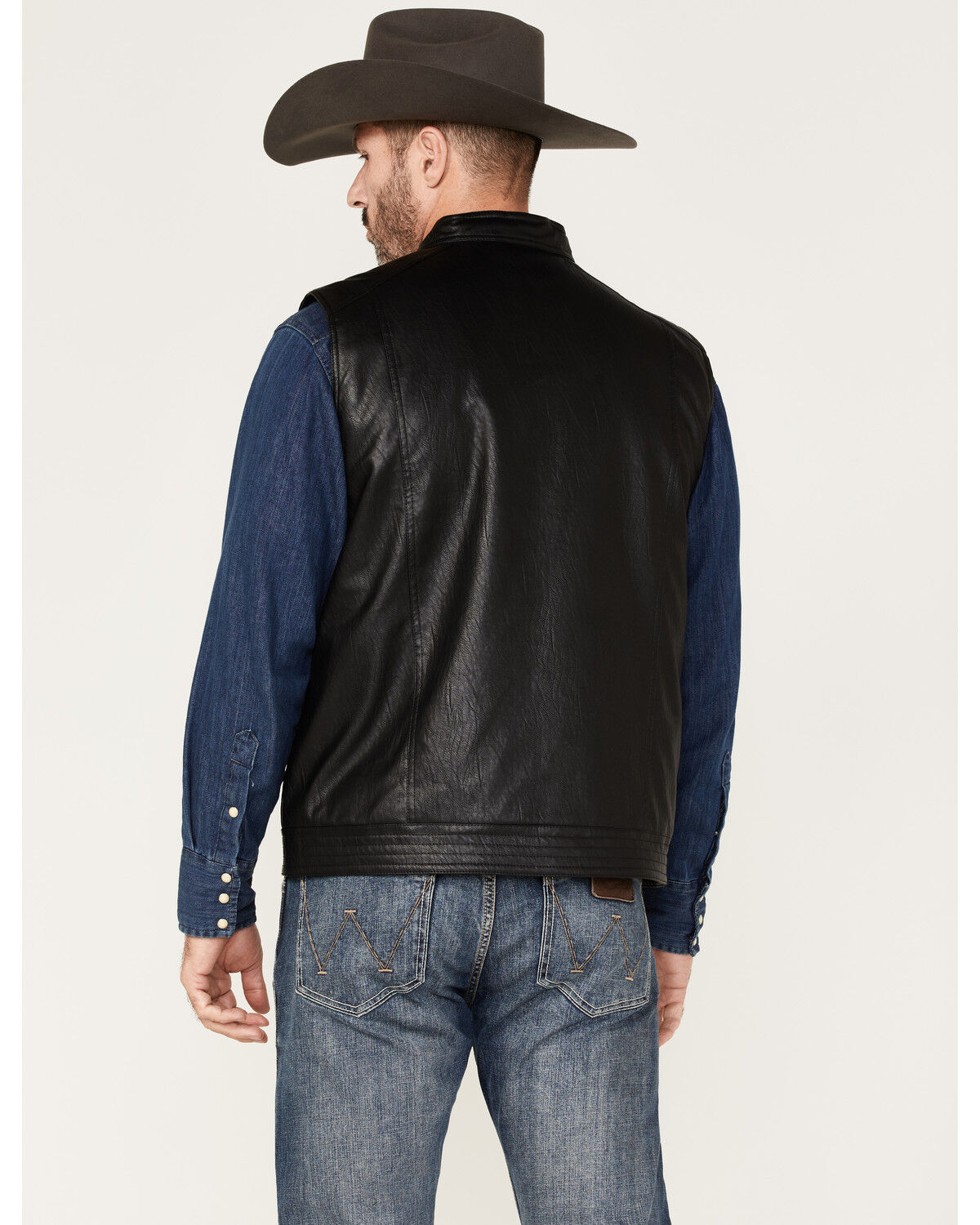 Image #4 - Moonshine Spirit Men's Slaton Biker Vest, Black, hi-res