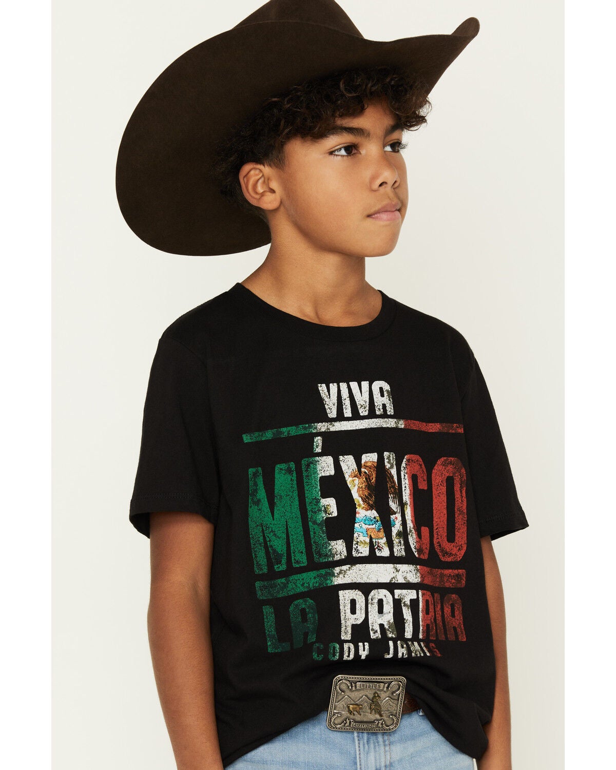 Image #2 - Cody James Boys' Viva Mexico Short Sleeve Graphic T-Shirt, Black, hi-res