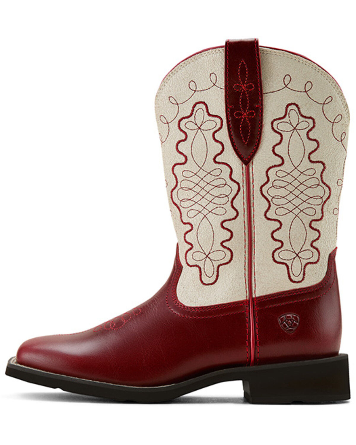 Image #2 - Ariat Women's Callie Western Boots - Broad Square Toe, Cherry, hi-res