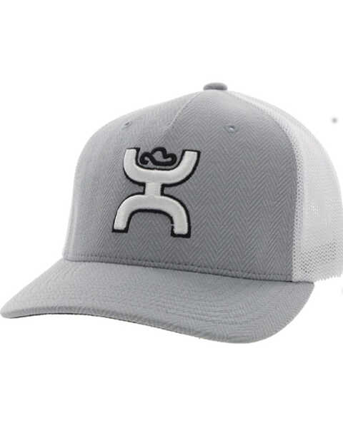 Image #1 - Hooey Men's Coach Logo Embroidered Trucker Cap, Grey, hi-res